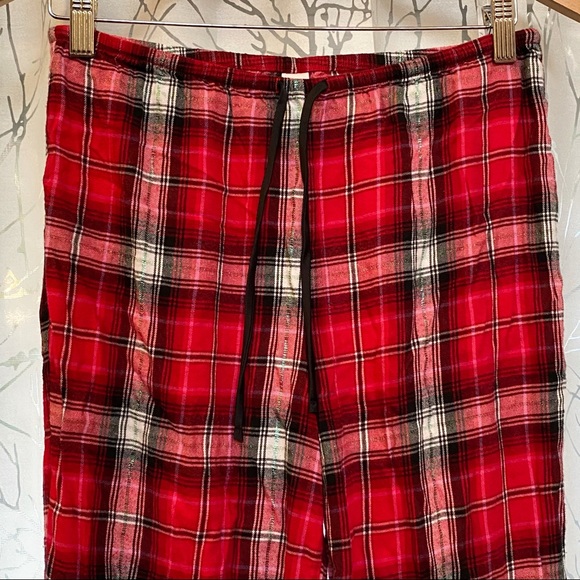 Victoria’s Secret red black white plaid drawstring pj pajama long pants - Picture 2 of 6